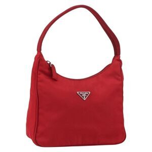 Prada Hobo Tessuto Red Nylon Handbag (Pre-Owned)